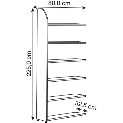 Artikelbild 3 für Kerkmann Aktenregal Dante lichtgrau 80,0 x 32,5 x 225,0 cm, 1 St., Artikelnummer 659078