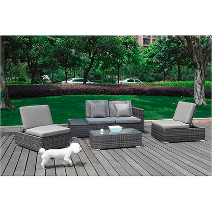 Artikelbild 7 für Garden Pleasure Loungegruppe Alcudia, grau Kunststoff, Metall, 10-teilig, Artikelnummer 231688