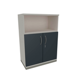 Artikelbild 1 für fm Regalschrank Sidney, 4260649686843 weiß, lavagrau 80,0 x 44,2 x 113,3 cm, 1 St., Artikelnummer 414534