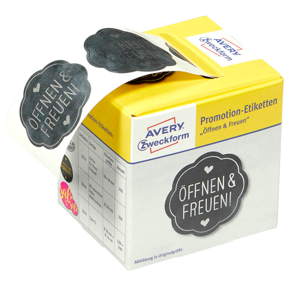 Artikelbild für AVERY Zweckform Aufkleber 3845 Öffnen&Freuen, 200 Etiketten, Artikelnummer 102382