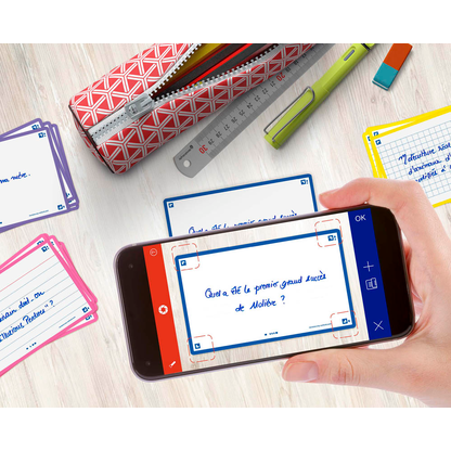 Artikelbild 4 für OXFORD Karteikarten FLASH 2.0 DIN A7 weiß, blau blanko, 80 St., Artikelnummer 371496