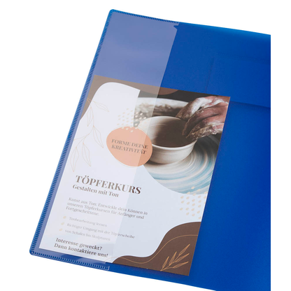 Artikelbild 3 für BRUNNEN Schnellhefter FACT!pp Kunststoff blau transluzent DIN A4, 1 St., Artikelnummer 757457