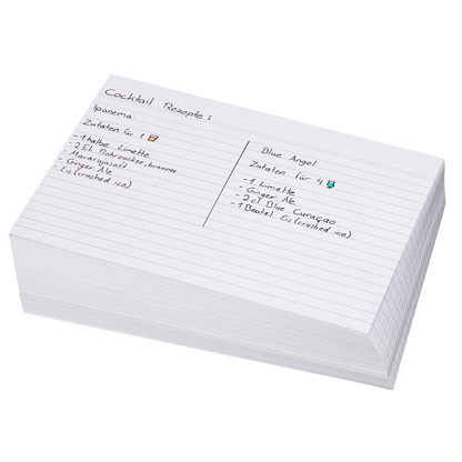 Artikelbild 5 für Karteikarten DIN A5 weiß liniert, 100 St., Artikelnummer 432435