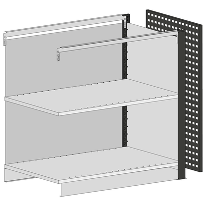Artikelbild für SCHULTE Thekenmodul MULTIplus Endmodul ohne Arbeitsplatte, schwarz 80,6 x 78,0 x 100,7 cm, Artikelnummer 627079