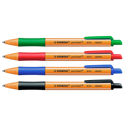 Artikelbild für STABILO Kugelschreiber pointball orange, Schreibfarbe: farbsortiert, 4 St., Artikelnummer 107607