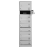 Artikelbild 1 für Gürkan Schließfachschrank lichtgrau 110264, 10 Schließfächer 50,0 x 50,0 x 180,0 cm, Artikelnummer 564904