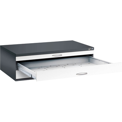 Artikelbild für CP 7200 Planschrank schwarzgrau, verkehrsweiß 3 Schubladen 135,0 x 96,0 x 42,0 cm, 1 St., Artikelnummer 683560