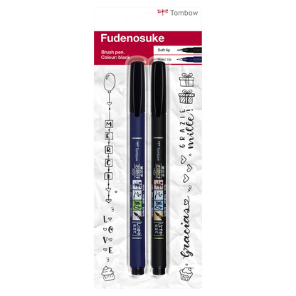Artikelbild für Tombow Fudenosuke Brush-Pens schwarz, 1 Set, Artikelnummer 301182
