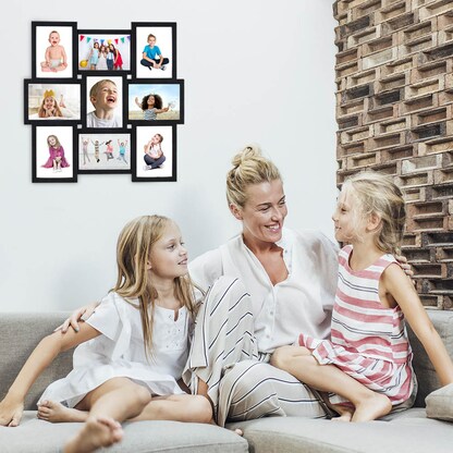 Artikelbild 6 für relaxdays Collage-Bilderrahmen schwarz 54,0 x 54,0 cm, 1 St., Artikelnummer 522084