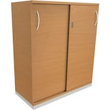 Artikelbild 1 für fm Schiebetürenschrank Sidney, 4260267327876 buche 2 Fachböden 100,0 x 44,2 x 113,3 cm, Artikelnummer 161602