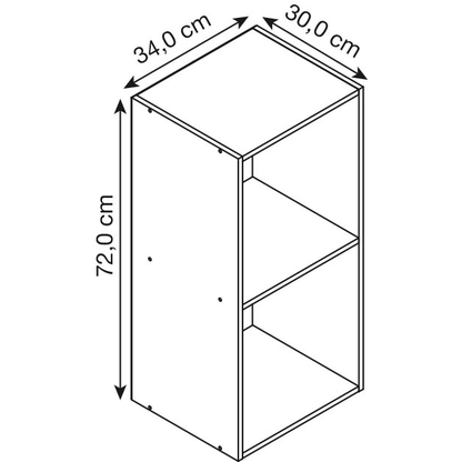 Artikelbild 2 für VCM my office Aktenregal Offas grau 34,0 x 30,0 x 72,0 cm, 1 St., Artikelnummer 848931