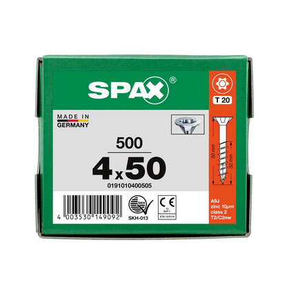Artikelbild 8 für SPAX® Universalschrauben T20 Senkkopf WIROX 0191010400505 4 mm x 50 mm, 500 St., Artikelnummer 395937