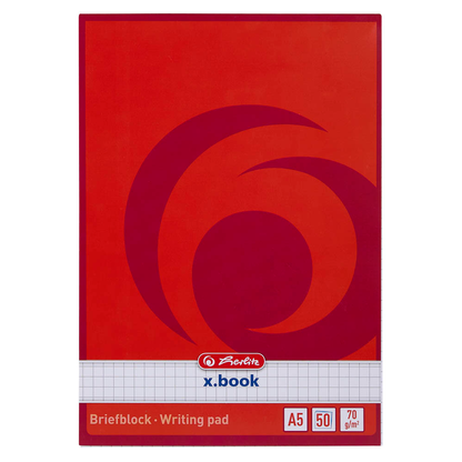 Artikelbild 2 für herlitz Briefblock x-book DIN A5 kariert, 1 St., Artikelnummer 574149