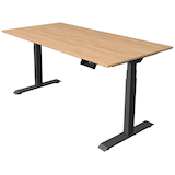 Artikelbild 1 für Kerkmann Move 1 stable elektrisch höhenverstellbarer Schreibtisch eiche hell rechteckig, T-Fuß-Gestell grau 160,0 x 80,0 cm, Artikelnummer 751119