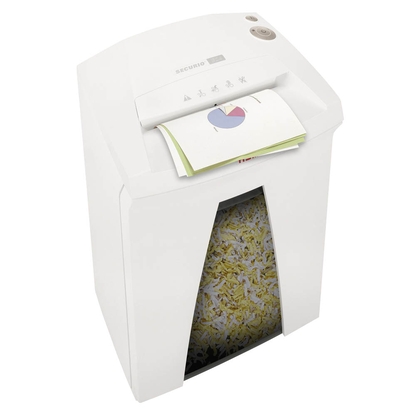 Artikelbild für HSM SECURIO B24 Aktenvernichter mit Partikelschnitt P-5, 1,9 x 15 mm, bis 11 Blatt, weiß, Artikelnummer 558623