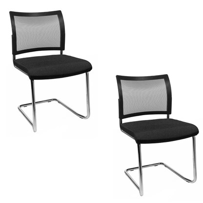 Artikelbild für Topstar Besucherstühle Visit 20 Net NV490 G200 schwarz Stoff, 2 St., Artikelnummer 170600