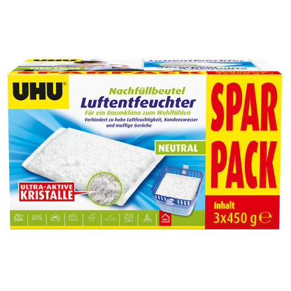 Artikelbild 2 für UHU AIR MAX Raumentfeuchter Nachfüllpack 3x 450,0 g, 3 St., Artikelnummer 429742