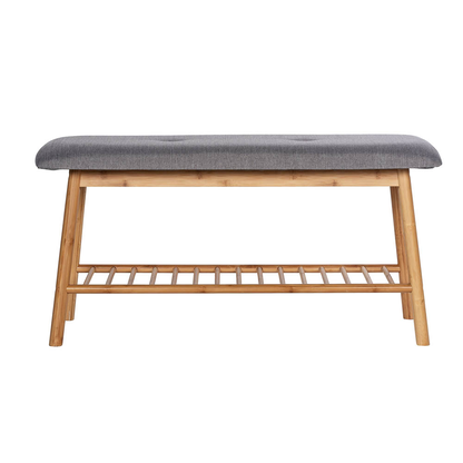 Artikelbild für WENKO Schuhbank Bahari 62217100 braun, grau Holz 90,0 cm, Artikelnummer 530877