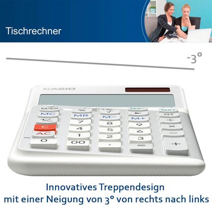 Artikelbild 5 für CASIO JE-12E-WE Tischrechner weiß, Artikelnummer 836672