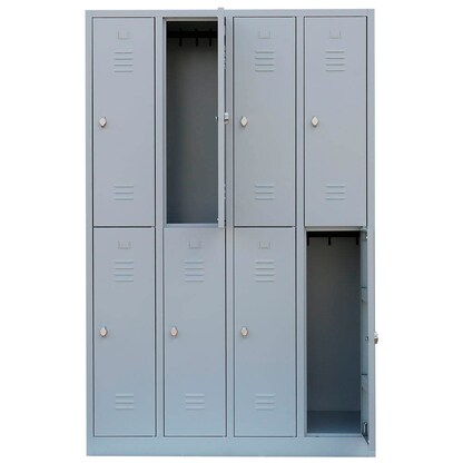 Artikelbild 2 für LÜLLMANN Spind lichtgrau 521240, 8 Schließfächer 117,0 x 50,0 x 195,0 cm, Artikelnummer 189698