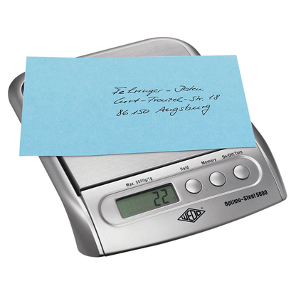 Artikelbild für WEDO Briefwaage Optimo Steel 5000 silber für max. 5,0 kg, Artikelnummer 361691