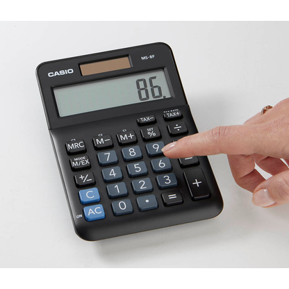 Artikelbild 4 für CASIO MS-8F Tischrechner schwarz, Artikelnummer 838023