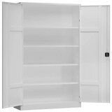 Artikelbild 1 für ClassiX Stahlschrank X-530377 signalweiß 4 Fachböden 120,0 x 42,0 x 194,5 cm, aufgebaut, 1 St., Artikelnummer 184026