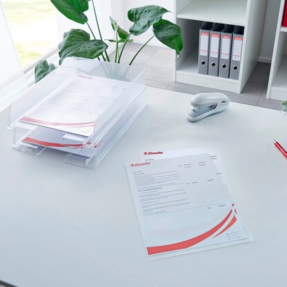 Artikelbild 16 für Esselte Sichthüllen Standard Plus 54850 DIN A5 transparent genarbt 0,12 mm, 100 St., Artikelnummer 654184