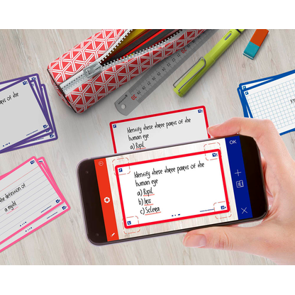 Artikelbild 4 für OXFORD Karteikarten FLASH 2.0 DIN A7 weiß, rot blanko, 80 St., Artikelnummer 371607