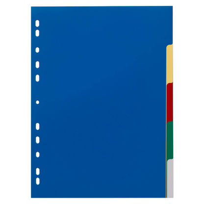 Artikelbild 2 für DURABLE Ordnerregister DIN A4 Vollformat blanko blau, gelb, rot, grün, grau 5-teilig, 1 Satz, Artikelnummer 147199