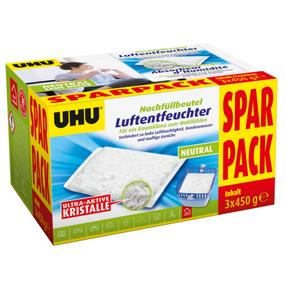 Artikelbild für UHU AIR MAX Raumentfeuchter Nachfüllpack 3x 450,0 g, 3 St., Artikelnummer 429742