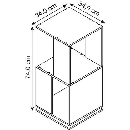 Artikelbild 2 für VCM my office Aktenregal Stifta L sonoma-eiche 34,0 x 34,0 x 74,0 cm, 1 St., Artikelnummer 848967