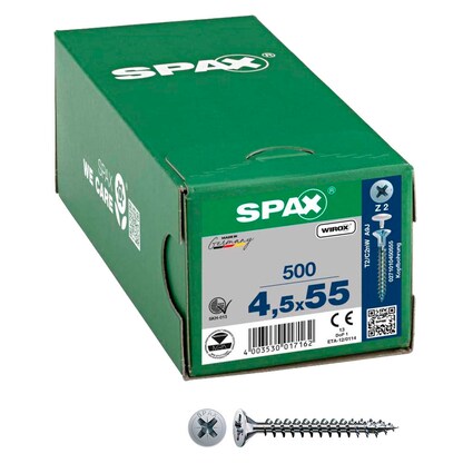 Artikelbild für SPAX® Universalschrauben Z2 Senkkopf WIROX 0271010450555 4,5 mm x 55 mm, 500 St., Artikelnummer 394789