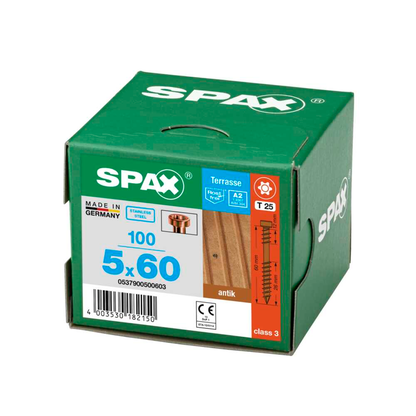 Artikelbild 7 für SPAX® Terrassenschrauben T25 Zylinderkopf Edelstahl A2 0537900500603 5 mm x 60 mm, 100 St., Artikelnummer 745139