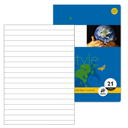 Artikelbild für Staufen® Schulhefte Lineatur 21 liniert DIN A4 ohne Rand, 16 Blatt, 10 St., Artikelnummer 717686