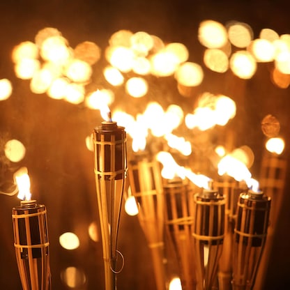 Artikelbild 6 für relaxdays Gartenfackeln braun, 10 St., Artikelnummer 351934