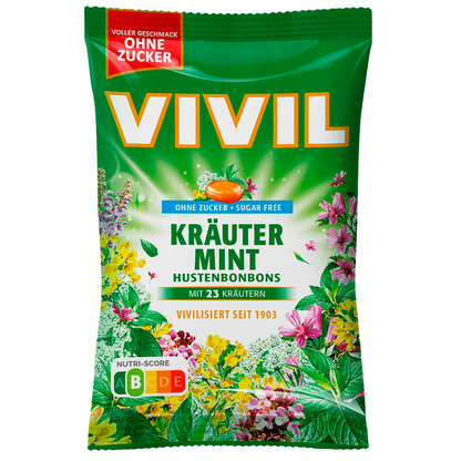 Artikelbild für VIVIL® Kräuter-Mint Bonbons 33 St./ 120,0 g, Artikelnummer 149631