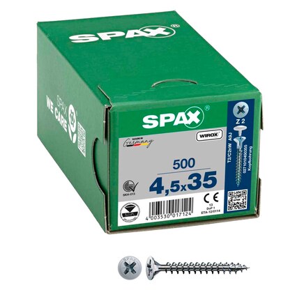 Artikelbild für SPAX® Universalschrauben Z2 Senkkopf WIROX 0271010450355 4,5 mm x 35 mm, 500 St., Artikelnummer 394797