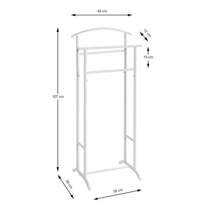 Artikelbild 2 für HAKU Möbel Herrendiener 55303 weiß Metall 48,0 x 107,0 cm, Artikelnummer 591448