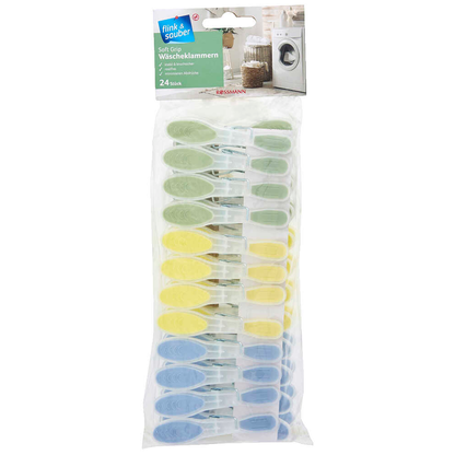 Artikelbild für flink & sauber Wäscheklammern Soft Grip bunt, 24 St., Artikelnummer 392953