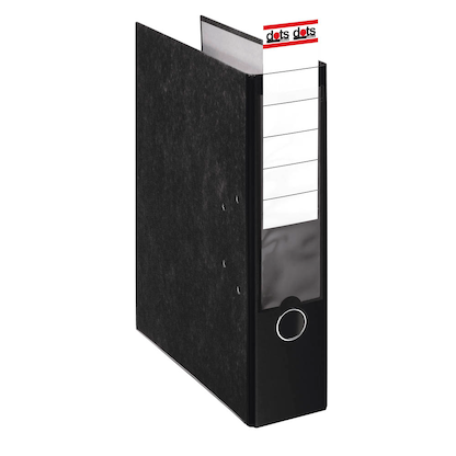 Artikelbild 2 für dots Ordner schwarz marmoriert Karton 8,0 cm DIN A4, 1 St., Artikelnummer 489476