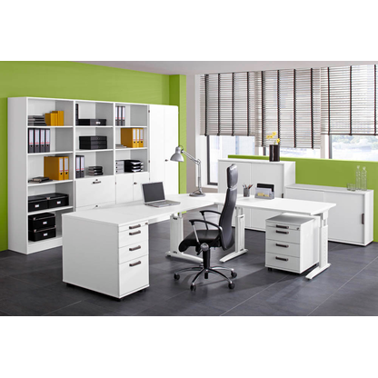 Artikelbild 5 für HAMMERBACHER Haziender Rollcontainer weiß 3 Auszüge 42,8 x 80,0 x 51,2 cm, Artikelnummer 193946