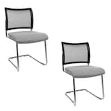 Artikelbild 1 für Topstar Besucherstühle Visit 20 Net NV490 G230 grau, schwarz Stoff, 2 St., Artikelnummer 618239