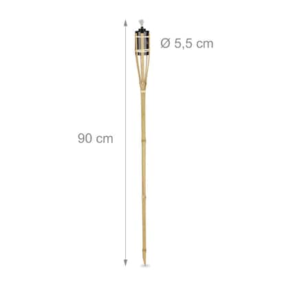 Artikelbild 2 für relaxdays Gartenfackeln braun, 10 St., Artikelnummer 351934