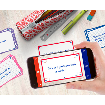 Artikelbild 5 für OXFORD Karteikarten FLASH 2.0 DIN A7 weiß, rot blanko, 80 St., Artikelnummer 371607