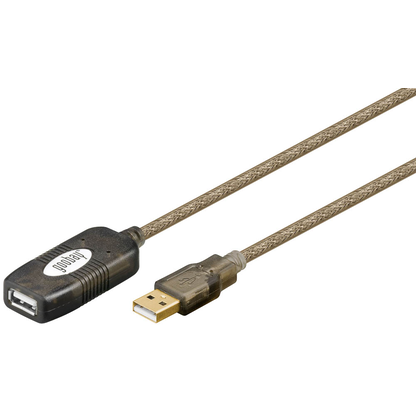 Artikelbild für goobay USB 2.0 A Kabel 5,0 m gold, 1 St., Artikelnummer 588343