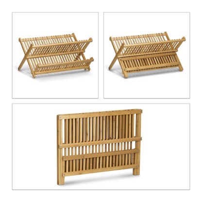 Artikelbild 4 für relaxdays Abtropfgestell braun, 1 St., Artikelnummer 361037