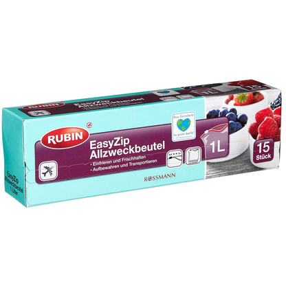Artikelbild für RUBIN Gefrierbeutel 1,0 l, 15 St., Artikelnummer 534713
