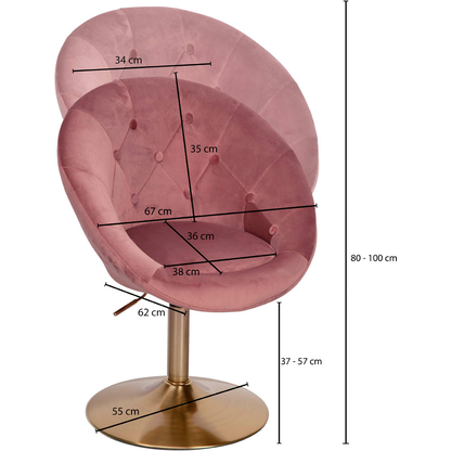 Artikelbild 2 für WOHNLING Besuchersessel WL6.300 rosa Stoff, 1 St., Artikelnummer 439044