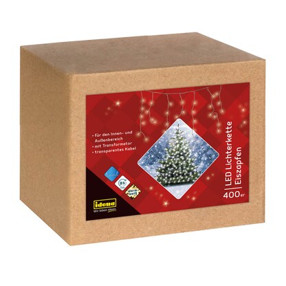 Artikelbild 5 für Idena 400er Eiszapfen LED Lichterkette transparent 10,3 m, 1 St., Artikelnummer 761803